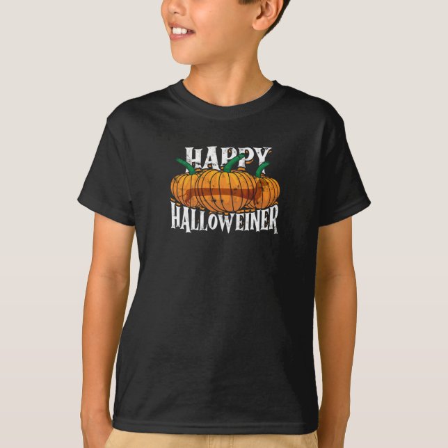Camiseta Feliz Halloweiner - truco o trato (Anverso)