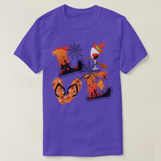 Camiseta Feliz Hallowine Gracioso Halloween Hallo Wine Aman (Diseño del anverso)