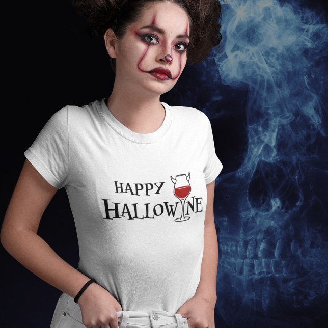 Camiseta Feliz Hallowine | Pun de Halloween (Subido por el creador)