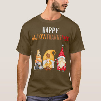Camiseta Feliz Hallowthanksmas Gnome Funny Gnome Lover