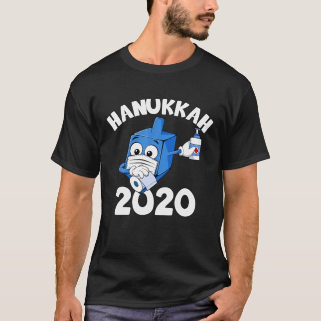 Camiseta Feliz Hanukkah 2020 Dreidel Dabbing Face Mask (Anverso)
