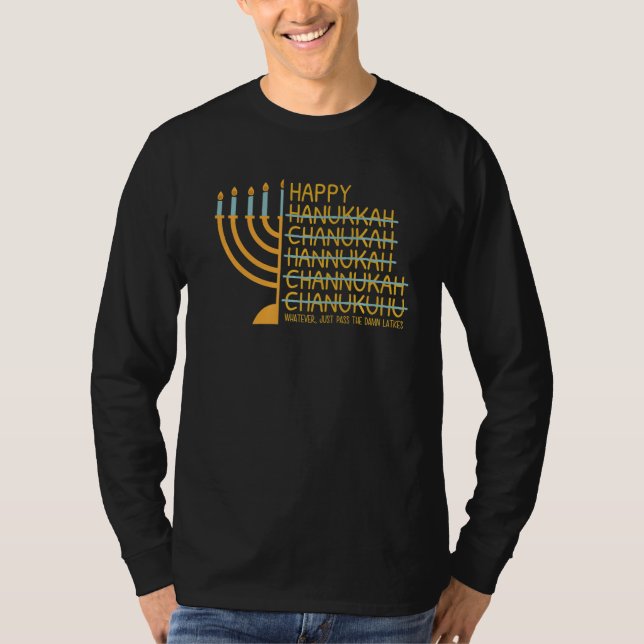 Camiseta Feliz Hanukkah 2022 Chanukah Dreidel Menorah 1 (Anverso)