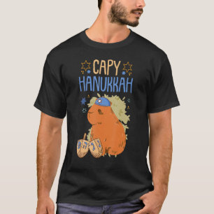 Camiseta Feliz Hanukkah 2022 Dreidel Menorah Capybara Capy