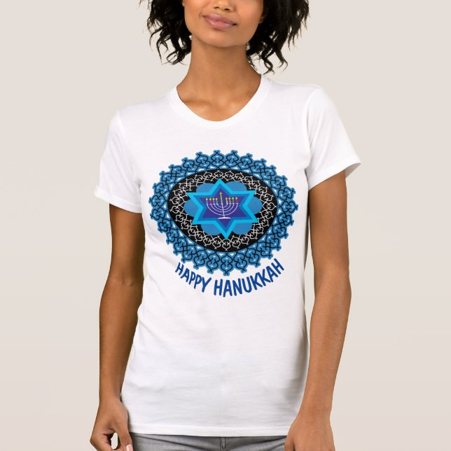 Camiseta Feliz Hanukkah 3 - hermoso diseño (Anverso)
