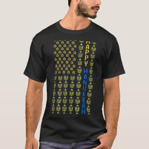 Camiseta Feliz HANUKKAH Bandera de Estados Unidos con Menor