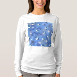 Camiseta Feliz Hanukkah cayendo estrella y sueños<br><div class="desc">Está viendo la colección de diseño de Lee Hiller. Coleccionista,  ropa,  regalos y objetos de colección Lee Hiller Photography o colección de arte digital. Puedes ver su fotografía de la naturaleza en http://HikeOurPlanet.com/ y seguir su blog de senderismo dentro del Parque Nacional de Hot Springs.</div>