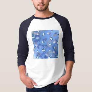Camiseta Feliz Hanukkah cayendo estrellas y sueños