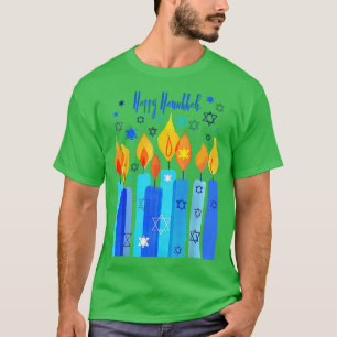 Camiseta Feliz Hanukkah Chanukkah Estrella De David Menorah