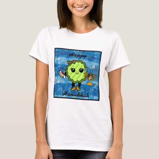 Camiseta Feliz Hanukkah | Divertido Holiday Pickle (Anverso)