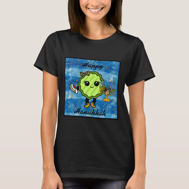 Camiseta Feliz Hanukkah | Divertido Holiday Pickle (Anverso)