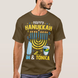 Camiseta Feliz Hanukkah Gin y Tonica Challah días judíos 