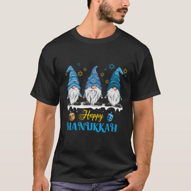 Camiseta Feliz Hanukkah Gnomes Chanukah Judío (Anverso)