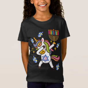 Camiseta Feliz Hanukkah, gracioso unicornio