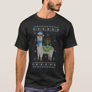Camiseta Feliz Hanukkah Llama Menorah Shirte Cute Alpaca Ch