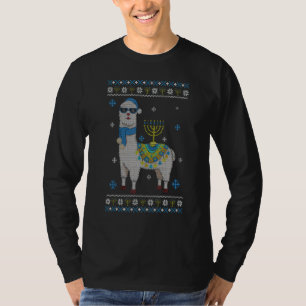 Camiseta Feliz Hanukkah Llama Menorah Shirte Cute Alpaca Ch