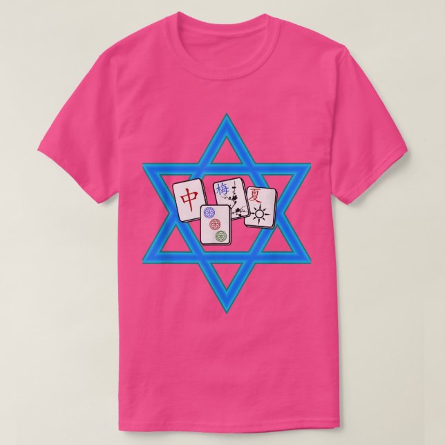 Camiseta Feliz Hanukkah Mah Jong Tiles-Fun Chanukka Mah Jon (Diseño del anverso)