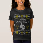 Camiseta Feliz Hanukkah Malísimo dulce Chanukah Cristo judí<br><div class="desc">Feliz regalo de Navidades judíos de Hanukkah y suéter feo</div>