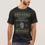Camiseta Feliz Hanukkah Malísimo dulce Chanukah Cristo judí<br><div class="desc">Feliz regalo de Navidades judíos de Hanukkah y suéter feo</div>