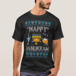 Camiseta Feliz Hanukkah Mascota Retro Chanukah judía Menora<br><div class="desc">Feliz Mascota Retro Judío Hanukkah Menorah_2</div>