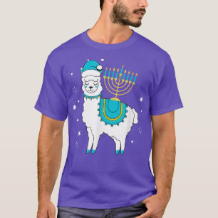 Camiseta Feliz Hanukkah Menorah Chanukah judío claro 