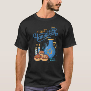 Camiseta Feliz Hanukkah Menorah Festival Judío Chanukah