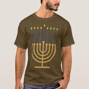 Camiseta Feliz Hanukkah Menorah Vintage Hebreo Feriado Judí