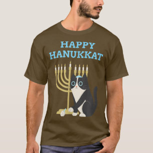 Camiseta Feliz Hanukkat Hanukkah Gato judío Gato Gato Gato 