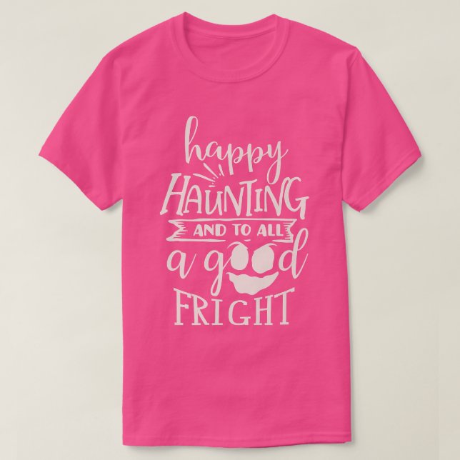 Camiseta Feliz Haunting Ghost Halloween Design  (Diseño del anverso)