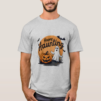 Camiseta Feliz Haunting Halloween Design