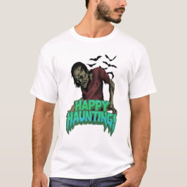 Camiseta Feliz Haunting Zombie Halloween Spooky Tshirt