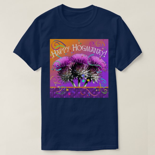 Camiseta ¡Feliz Hogmanay! (Diseño del anverso)