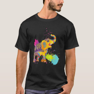 Camiseta Feliz Holi Colores India Hindu Spring Elephant Hol