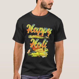 Camiseta Feliz Holi colorido Festival de Primavera Indio de