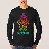 Feliz Holi Colorido Hamsa Colores India Cultura Da