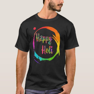 Camiseta Feliz Holi Coloridos Colores India Danza Hindu Fes