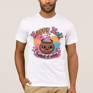 Camiseta Feliz Holi - Kawaii Holi Pot