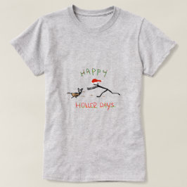 Camiseta Feliz Hollerdays 3 - persiguiendo a un pavo.