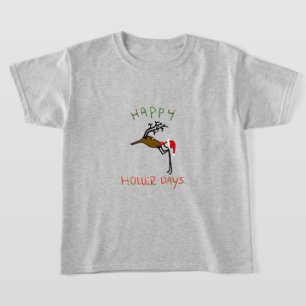 Camiseta Feliz Hollerdays 4 - besar a un reno.