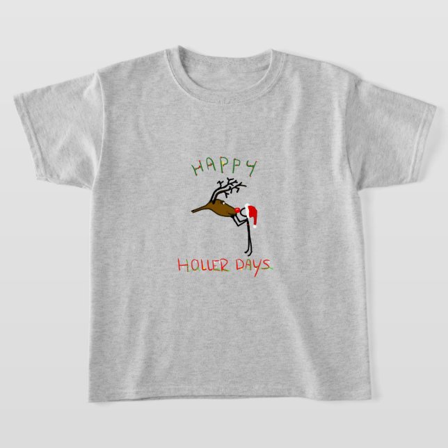 Camiseta Feliz Hollerdays 4 - besar a un reno. (Distribución)