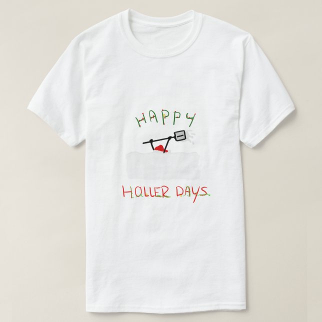 Camiseta Feliz Hollerdays 5 - nieve palpitante. (Diseño del anverso)