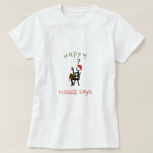 Camiseta Feliz Hollerdays 6 - regalo de Navidades aguacate.