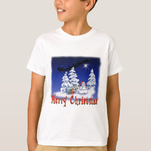 Camiseta Feliz hombre de nieve a tiempo de Navidades