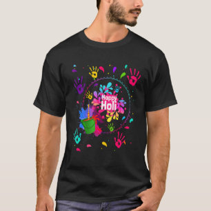 Camiseta Feliz Hombres Mujeres Holi Niños Color India 2022