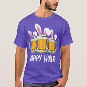 Camiseta Feliz Hora Bunny Ear Beer Lover Funny Festín De Pa