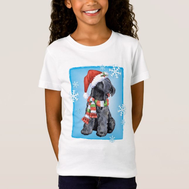 Camiseta Feliz Howlidays Kerry Blue Terrier T-Shirt (Anverso)