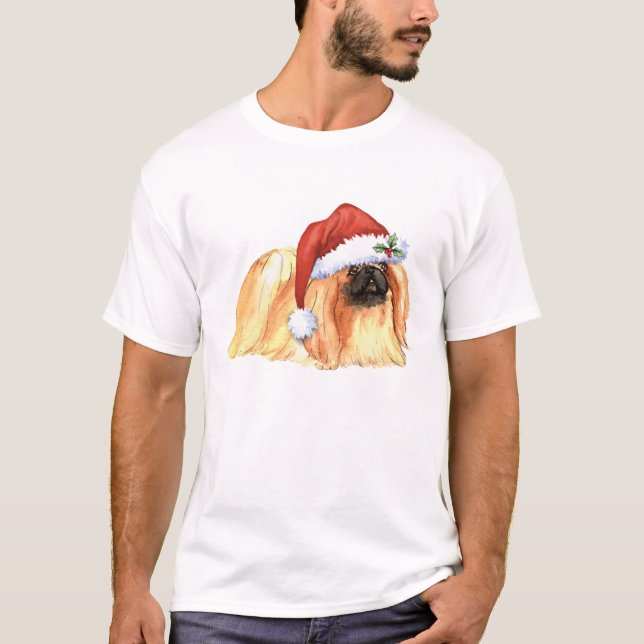 Camiseta Feliz Howlidays Pekingese (Anverso)