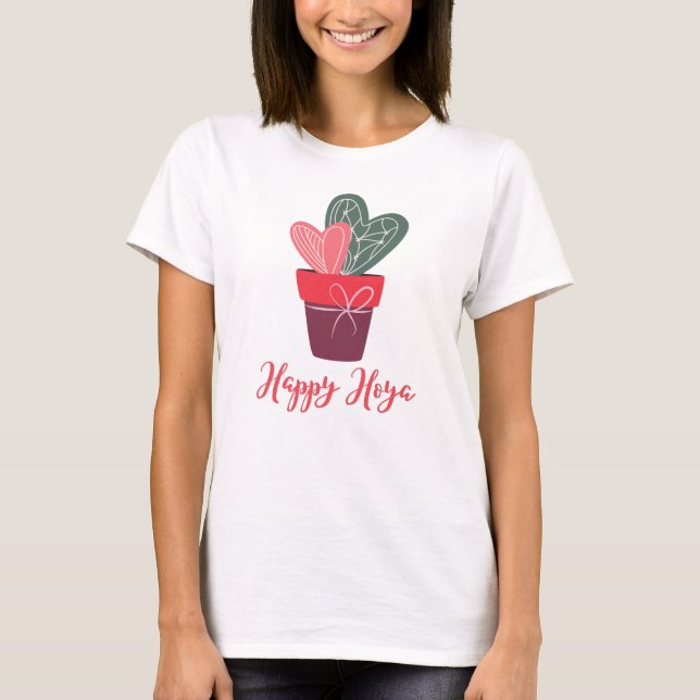Camiseta Feliz Hoya Love Hearts Romántico Día de San Valent (Anverso)