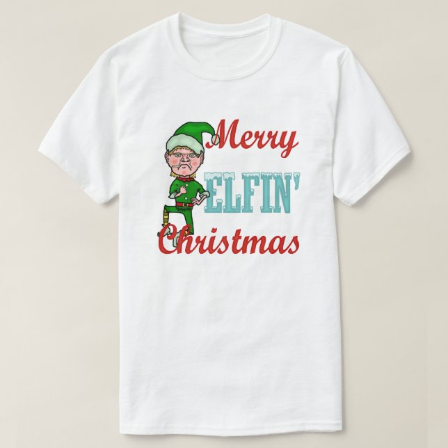 Camiseta Feliz humor Elfin divertido del duende del día de (Diseño del anverso)