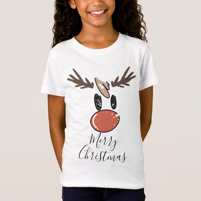 Camiseta Feliz humor navideño reno gracioso (Anverso)