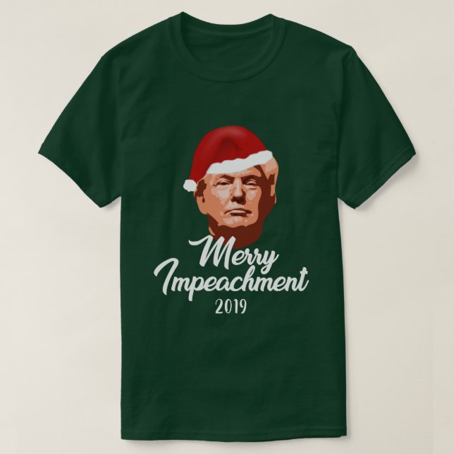 CAMISETA FELIZ IMPACTO 2019 TRUMP SANTA HAT (Diseño del anverso)